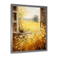 thumbnail image 2 of Designart "Harvest View from Farm Windows I" Farm Framed Wall Art - Country Yellow Farm Windows Living Room Framed Canvas Art, 2 of 6