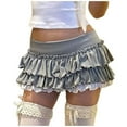 thumbnail image 1 of Robes d'Été Double Couche Taille Haute Style Ballet Doux avec Robe Grande Taille Gris m, 1 of 4