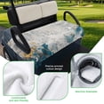 thumbnail image 5 of Golf Cart Seat Covers for 2 Seater,Teal Gray Gold Microfiber Cart Seat Towel Blanket,Modern Minimalist Abstract Gradient Art Absorbent Breathable NonSlip Bench Seats Protector for Golf Course 51"x31", 5 of 9