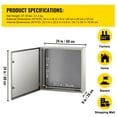 thumbnail image 6 of KFFKFF NEMA Encasement, 24x24x8'' NEMA 4X Electric Metal Housing, IP66 Rated for Resistance to Water & Dust, Appropriate for Exterior & Interior Applications, Comes with Installation Plate, 6 of 9
