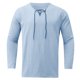 thumbnail image 2 of Camisetas de manga larga con cuello en V para hombre: mezcla de algodón, diseño elegante con costuras, fáciles de combinar con pantalones cortos/vaqueros, ideales para uso informal/diario, tallas S, 2 of 5