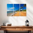 thumbnail image 2 of Elephant Stock Wailea Beach Wall Art - Horizontal Multi Panel Canvas - Living Room Wall Decor - Beach Multi Panel - Orange And Green Decor - 23" x 14", 2 of 4