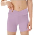 thumbnail image 2 of TBWNWG Girls Bike Shorts,Girls Athletic Shorts Slim V Waist Shorts 2PCS,Sizes 4-5 Years, 2 of 4