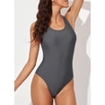 thumbnail image 3 of Women One Piece Bathing Suit Crisscross Back Slimming Swimsuit Tummy Control 2024 Summer Athletic Swimming Swimwear, 3 of 6
