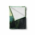 thumbnail image 2 of Glacier National Park Soft Flannel Fleece Throw Blanket, Tree and Mountain Reflections on Calm Water, Cozy Plush for Indoor and Outdoor Use, 60" x 80", Olive Green Seafoam, by Ambesonne, 2 of 6