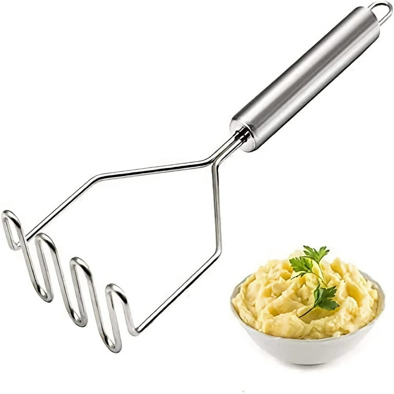 Potato Masher Stainless Steel Used To Make Mashed Potatoes Masher Beans  Kitchen Tool Suitable For Smooth Mashed Potatoes,Vegetables And Fruits  Non-Scratching Cookware 