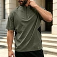 thumbnail image 2 of Avirosel Men's Casual Color Block Short Sleeve Cage Jacket Half Zip Breathable Athletic Training Apparel for Outdoor Activities Army Green, 2 of 7