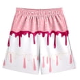thumbnail image 3 of WEIGFI Toddler Kid Boys Swim Trunks Ice Print Quick Dry Board Shorts Surfing Elastic Waist Swimwear Summer Water Play Daily Wear Cute Beach Swim Bottoms,Light Pink,7-8 Years, 3 of 4