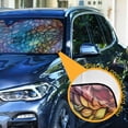 thumbnail image 3 of Yayeee Car Windshield Sun Shade Universal Fit Front Visor Protector, Colorful Dragon Scales Pattern, 3 of 8