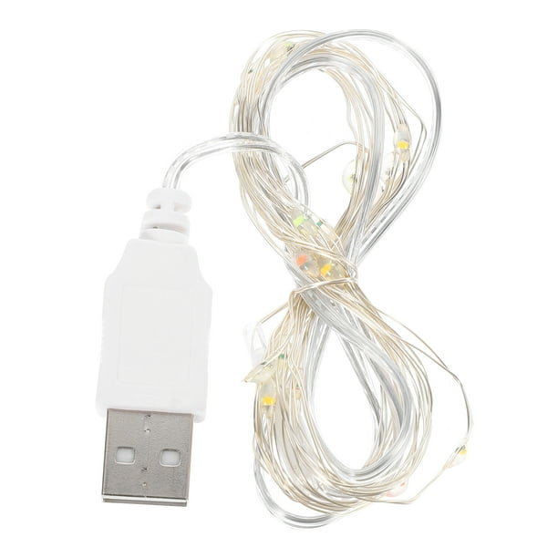 Cuerda de luz creativa, cadena de luces LED USB, decoración para fiestas y festivales.