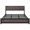Gray King, variant on Senfot Full Size Bed Frame with Charging Station, Industrial Design Platform Bed Frame with Headboard and Metal Slated Frame, Easy Assembly, No Spring Box Need,Washed Grey