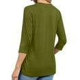 thumbnail image 5 of Instagrammable Capsule Wardrobe Essentials, ​Blouses For Women Dressy Casual ​3/4 Length Sleeve Womens Tops T-Shirts 3/4 ​Womens Dresses Summer 2025 Black Short Outfits Green, 5 of 6