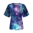 thumbnail image 6 of DHFJKG 2 Piece Sets For Women Summer Workout Outfits Short Sleeve Loungewear Sets Galaxy Printed Leggings Casual Tracksuits Comfortable Outfit, 6 of 6