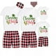 thumbnail image 2 of Pijamas familiares navideños a juego con eslogan Christams In July, conjuntos de Pijamas cortos grises, 2 of 3