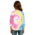 thumbnail image 4 of Abcomgle Long Sleeve Shirts for Girls 7-8 Henley Button Fall Tshirts for Girls Casual Basic Top for Girls Trendy Tie Dye Girls Sweatshirts, 4 of 5