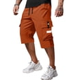 thumbnail image 3 of Inglocry Men Casual Drawstring Capri Cargo Pants, 2026 New Shorts Quick Dry 3/4 Knee Length Loose Fit Work Shorts Multi Pockets Wine M, 3 of 5
