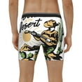 thumbnail image 4 of Rateoe Cowboy Playing Guitar Print Men’s Underwear Boxer Briefs Soft Comfortable Underwear Boxer Briefs, Long Leg Briefs,Anti-chafing Boxer Briefs, 4 of 7