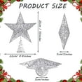 thumbnail image 4 of Blulu 10 Inches Christmas Tree Star Topper Xmas Tree Topper Star Christmas Decoration Glittered Tree-top Star (Silver), 4 of 14