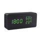 thumbnail image 1 of Reloj despertador Digital LED de madera alimentado por USB/AAA, reloj de mesa con temperatura, humedad, Control de voz, Snooze, relojes electrónicos de escritorio, 1 of 4