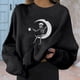 thumbnail image 2 of Sudadera para Mujer Cuello Redondo Sudaderas Moda Festival Calavera Estampado Manga Larga Blusa Suelta Tops Odeerbi ODB-5, 2 of 8
