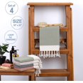 thumbnail image 4 of Evelynen Decorative Turkish Hand Towels for Bathroom & Kitchen Set of 4 (16" x 32") Khaki, 4 of 5