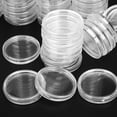 thumbnail image 3 of 100Pcs Clair 32Mm Boîtes de Rangement de Pièces Ps Capsules Porte-Pièces Ronds Portables, 3 of 9