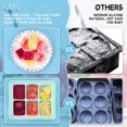 thumbnail image 3 of Ice Cube Tray, Easy-Release Silicone Large Ice Moulds with Removeable Lids, Perfect for Chilled Drinks, Freezer, Baby Food, Whiskey and Cocktail, 3 of 7