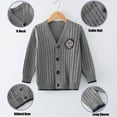 thumbnail image 4 of Utlike Boys Knit Cardigan Sweater And Toddler Long Sleeve Cable Knit Button For Autumn Fall And Winter Unisex Casual Top Activewear Size 3 Years-4 Years, 4 of 4