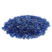 KFFKFF Fire Glass, 20LBS / 9KG Heat-Resistant Fireplace Stones, 3/4-Inch Reflective & Smokeless Glass Beads, Durable Landscaping Stones for Fire Pit Table, Cobalt Blue