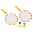 thumbnail image 2 of Raquetas de bádminton para niños, esponja de plástico de aluminio, color amarillo, deportes interactivos al aire libre para el hogar, 2 uds., 2 of 10