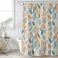 thumbnail image 4 of Tropical Plants Bathroom Shower Curtains with 12 Hooks Polyester Waterproof Shower Curtain for Stalls and Bathtubs Retro Rustic Summer Jungle Palm Leaves Decorative Bathroom Curtain 72x96 Inches, 4 of 9