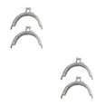 thumbnail image 1 of tssuouriy 2piece Metal Purse Frame Kiss Clasp Lock For Easy DIY Crafts Metal Frame Kiss Clasp Lock Made With Plastic Widely Used silver 6.5CM 2Set, 1 of 6
