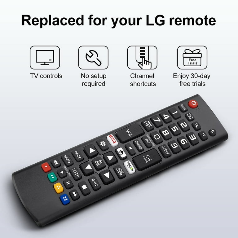2 Pack Remote Control Universal for LG TV Remote with Netflix
