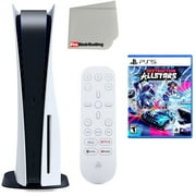 Sony Playstation 5 Disc Version (Sony PS5 Disc) with Media Remote, Destruction Allstars and Microfiber Cleaning Cloth Bundle