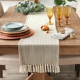 thumbnail image 2 of Brown Chevron Handloom Table Runner 15x72, 2 of 3