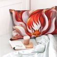 thumbnail image 4 of Goofa Red Sun Flame Fox Print Plush Throw Pillow Case, Soft Velvet with Hidden Zipper, Decorative Cushion Cover for Sofa, Bed, Car, and Home Décor-14"x20", 4 of 6