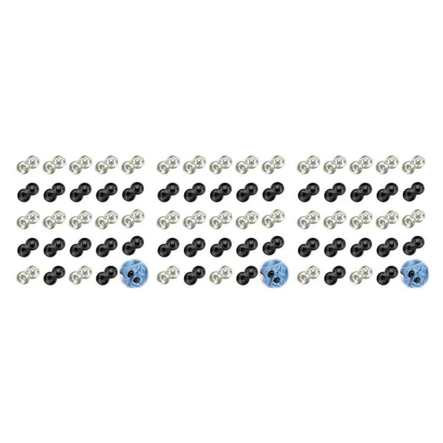 braveheart 24piece Black Silver Press Studs For Sewing Projects Durable And Stylish Easy To Sew-on Snap Buttons 8mm 3Set