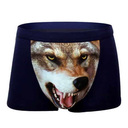 

QWERTYU Mens Stretch Pouch Comfort Soft Trunks Breathable Male Briefs Underwear 3XL Dark Blue