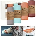 "VEGCOO Baby Muslin Swaddle Wraps, 4 Packs 47"" Newborn Infant Sleep
