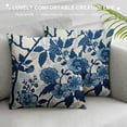 thumbnail image 3 of Awypu  Pillow Covers Chinoiserie Throw Pillow Cover, Decorative Blue and White Floral Cushion Case Pillowcase for Sofa Couch Bed Living Room Chair Farmhouse, 18x18 Inch Square Chinese Flowers, 3 of 5