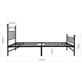 thumbnail image 4 of Best Price Mattress Roxbury Twin Modern Steel Platform Bed, Black, 4 of 9