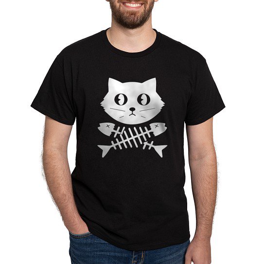 CafePress - Pirate Cat T Shirt - Men's Classic Cotton T-Shirts