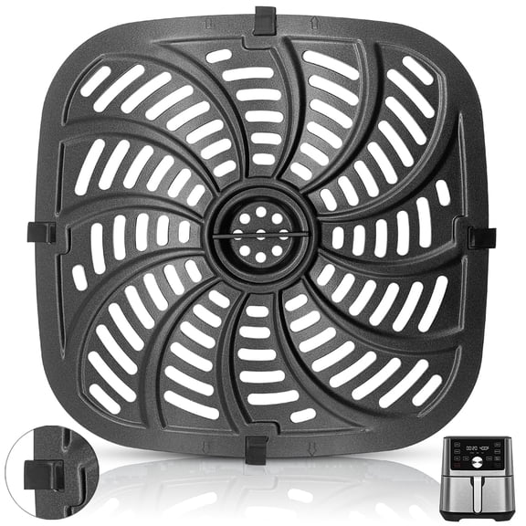 GCQ Air Fryer Grill Pan for Chefman TurboTouch Easy View Air Fryer 8 QT, Food Grade Air fryer Accessories Replacement Tray Rack Parts Grill Plate
