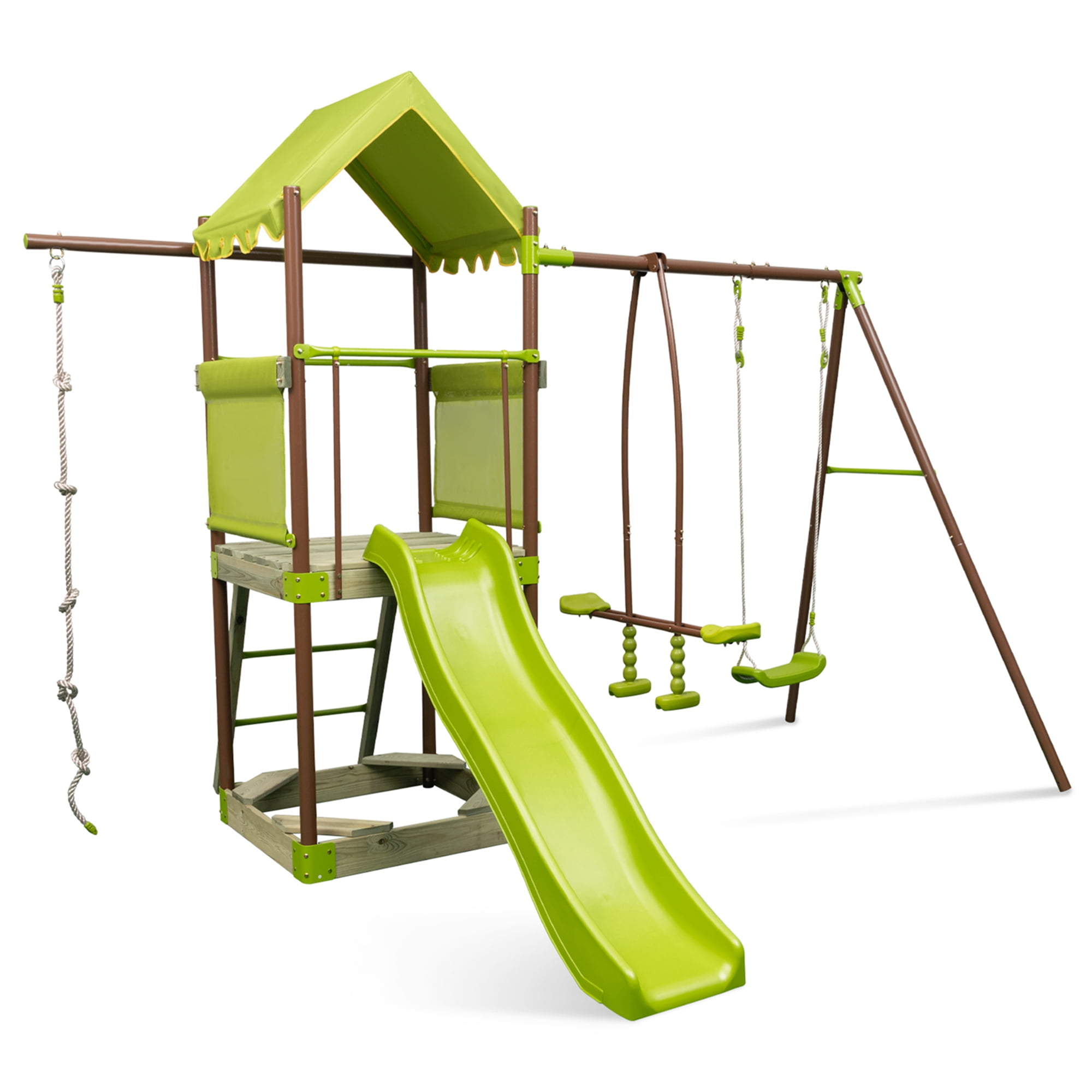 GETAWAY SwingStep（ゲッタウェイ） Costway Height Adjustable Metal Swing Set, 126 in x 102 in x