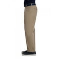 thumbnail image 2 of Men's Haggar® Cool Right® Performance Flex Classic-Fit Flat-Front Pants Color: Khaki Size: 34X29, 2 of 3
