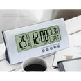 thumbnail image 1 of Reloj De Calendario funciones Muestra Una De Información, Incluida (12/24 tiempo tiempo de tiempo de tiempo de s), Mes, Fecha, Temperatura ( degree C /  degree F). Soledad Reloj despertador digital de mesa, 1 of 10