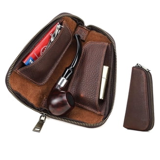 tobacco storage pouch 4th Generation Leather Pipe Tobacco Pouch ~ Choose Your Style (Brown Rollup)