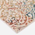 thumbnail image 4 of Loomaknoti Leena Bradden 3' x 5' Damask Indoor Polypropylene Accent Rug, 4 of 6