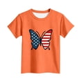 thumbnail image 4 of Amidoa Girls Short Sleeve Graphic Cute 4th of July T-Shirts Casual Tops Kids Soft Summer Crewneck Tees Hot Pink Size 140, 4 of 6