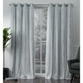 thumbnail image 5 of Exclusive Home Curtains 2 Pack Carmela Layered Geometric Blackout and Sheer Grommet Top Curtain Panels, Aqua, 52x108, 5 of 7